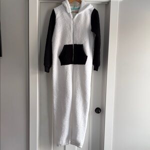 So Black and White Panda Hooded Onesie